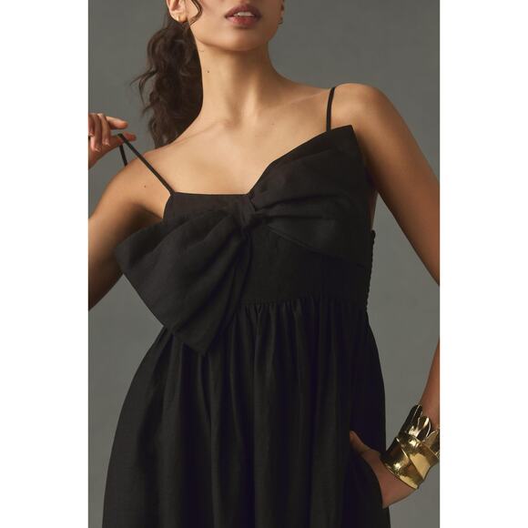 MSRP $198 | NEW Anthropologie Hutch Linen Bow Jumpsuit Size XS-S | SAME DAY SHIP - Picture 3 of 7